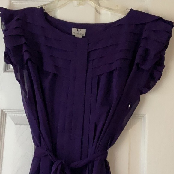 Women's Purple Ruffled Top - Picture 2 of 8